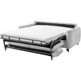 Home Affaire 3-Sitzer HOME AFFAIRE "Clevina, Dauerschlafsofa mit Kaltschaummatratze, Breite 216 cm", silber, B:216cm H:84cm T:102cm, 100% Polyester, Sofas, Sofa & Bett in einem – kinderleicht ausklappbar & freistellbar im Raum