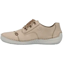 Rieker Damen 52520 Schnürhalbschuhe, beige, 41 EU