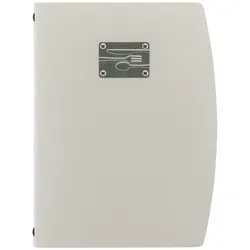 Securit® Rio Speisekartenhalter – inkl. Gabel & Messer Platte – (1 Doppel-Einleger, zeigt 4x A4)