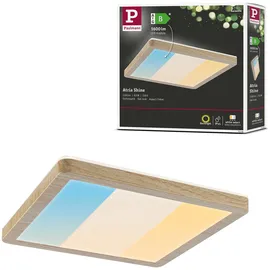 Paulmann Atria Shine 1 eckig 190x190mm 8W 1160lm Holzoptik/beige