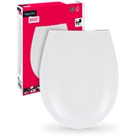 WC-Sitz Weiß Toilettendeckel Absenkautomatik Klodeckel Thermoplast Standard-Form