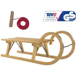 Holzschlitten DREWMAX AD323/95cm/AD300 Set mit Seil braun NO SIZE