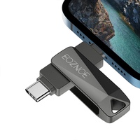 EOZNOE 256GB USB Stick für Phone/Android Handy/Laptop/PC/Pad,USB 3.0-Flash-Laufwerk Speicherstick Externer drehbar aus Metall zum Speichern von mehr Fotos und Videos....