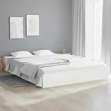 vidaXL Massivholzbett Weiß 180x200 cm