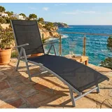 Sonnenliege RIO Anthrazit Gartenliege Liegestuhl Relaxliege Strandliege Liege