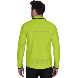 TRIGEMA Trainingsjacke "TRIGEMA Praktische Sportjacke aus Microfaser", Herren, Gr. M, gelb (lemon), Strick, 92% Polyester, 8% Elastan, lang, Jacken Trainingsjacke