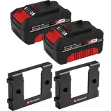 Einhell Akku-Set PXC 4 Ah, 18 V, 2 Stück + Akku-Wandhalterung
