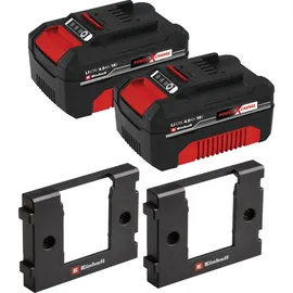 Einhell Akku-Set PXC 4 Ah, 18 V, 2 Stück + Akku-Wandhalterung
