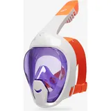Schnorchelmaske Easybreath XS Kinder 6–10 Jahre getöntes Glas Tasche violett