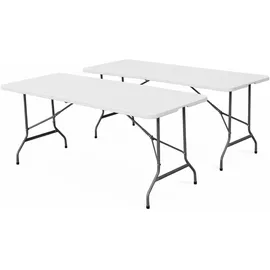 sweeek - 2er-Set klappbare Partytische aus Kunststoff 180 cm