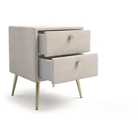 OTTO home Nachtschrank MOIVRE 41 x 40,5 x 53,5 cm Beige