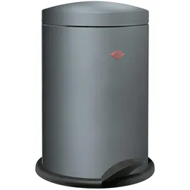 Wesco Tretabfallsammler 116 in der Farbe graphit, pulverbeschichtetes Stahlblech, Kunststoffeinsatz 13 Liter Volumen, stabiler Fußtritt