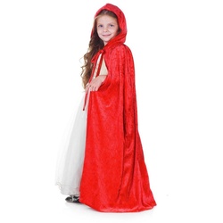 Underwraps Kostüm Rotkäppchen Umhang für Kinder, Märchenhafter Umhang für Karneval und Fasching rot