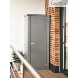 Biohort Terrassenschrank Julia 77,7 x 180,9 x 57 cm Quarzgrau-Metallic