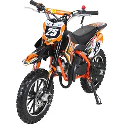 Kinder-Crossbike Gepard, Benzin-Kindermotorrad, 2-Takt-Motor, 49 ccm, ab 6 Jahren, Tuning-Kupplung (Orange)