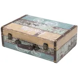 HMF Vintage Koffer aus Holz 38 x 26 x 13 cm 1-tlg. bunt