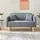 [en.casa] Couch Bouclé 2-Sitzer Grau