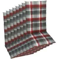 GO-DE Hochlehnerauflage GO-DE, rot, B:48cm H:5cm T:118cm, Baumwolle, Polyester,