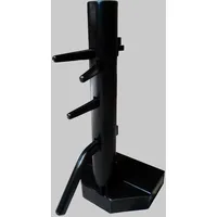 Wing Chun Wooden Dummy with Base and Chest with Lid (07 Black)