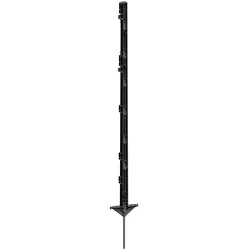 20x Vollkunststoffpfahl 105cm, anthrazit, Recyclingmaterial