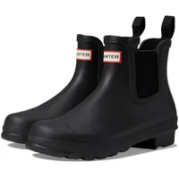 Hunter Damen Original Chelsea Dreifarbiges Logo Regenstiefel, Schwarz, 39 EU - 39 EU