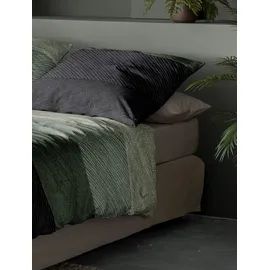 IRISETTE Flanell Gestreift Grün 200 x 200 cm + 2 x 80 x 80 cm