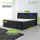 Juskys Boxspringbett Leona - Samt & Schwarz