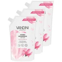 VANDINI 3x Hydro Seife Nachfüllbeutel mit Magnolienblüte Duft 500ml
