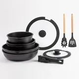 BERGNER Click&Cook Pfannen-Set 10-tlg. 3 x 20 cm + 24 cm + 28 cm