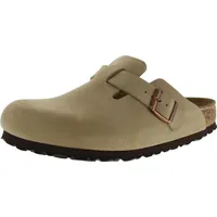 Birkenstock Boston Leder Clogs mit Softfußbett und Schnallen, braun, Größe 45 - Braun - 45