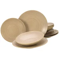 CreaTable CreaTable, 23919, Serie Lava Stone Sand, Teller Set
