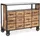 BIZZOTTO Kommode Mindil aus Holz, Industrial Design mit Metallgestell, natur, 12 Schubladen, Bizzotto