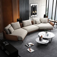 JVmoebel Ecksofa Ecksofa U-Form Stoff Couch Wohnlandschaft Garnitur Design, Made in Europa beige