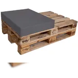 TexDeko Palettenkissen 60 x 80 x 12 cm grau 1 St.