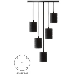 Calex Giant Retro Hängeleuchte schwarz E40 5 Fassungen