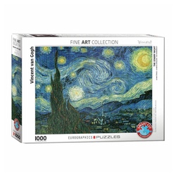 EUROGRAPHICS Puzzle Sternennacht von Vincent van Gogh, 1000 Puzzleteile bunt