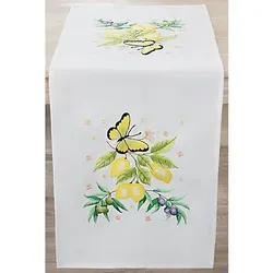 Stickläufer "Zitronen & Schmetterling"