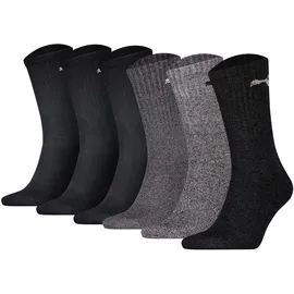 Puma Tennissocken 6er Pack Schwarz/Grau 43-46