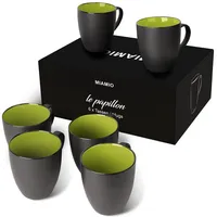 MiaMio - 6 x 350 ml Kaffeetassen/Kaffeebecher Set -