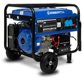 Eberth 5500 Watt Notstromaggregat Stromerzeuger Stromaggregat mit Fahrwerk, E-Start, 13 PS Benzinmotor, 4-Takt, 1-Phase, 2x 230V, 1x 12V, AVR, Ölmangelsicherung, Tankanzeige