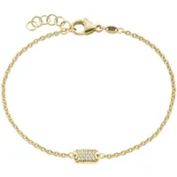 Smart Jewel Armband Mittelteil rechteckig mit Zirkonia, Silber 925