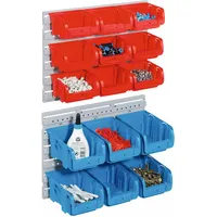 Allit Sichtlagerkasten-Set ProfiPlus >C< 1+2/17, rot/blau 17-teilig