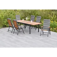 Merxx Athos Set 13-tlg. mit Gartentisch Ausziehbar 180/250 x