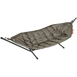 Fatboy Headdemock Hängematte - Klappbare Hängematte mit Gestell - Outdoor geeignet für Camping, Garten & Terrasse - Reise Hängesessel aus Polyester für bis zu 150kg - 270 x 138 cm - Taupe
