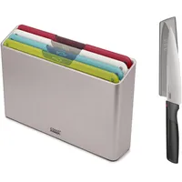 Joseph Joseph Folio Icon 4-tlg. Kunststoff Schneidebrett 20 x 30 cm Silber