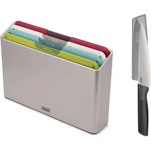 Joseph Joseph Folio Icon 4-tlg. Kunststoff Schneidebrett 20 x 30 cm Silber