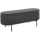 SalesFever Hockerbank aufklappbar, mit Stauraumfunktion - Anthrazit - 369494