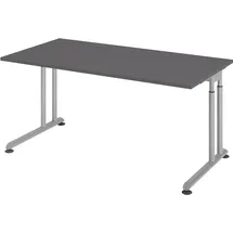bümö Schreibtisch Z-Serie Graphit / Silber