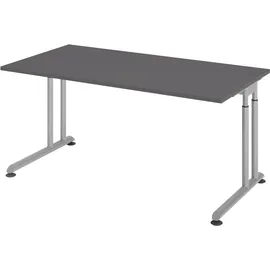 bümö Schreibtisch Z-Serie Graphit / Silber