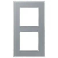 Jung AV582GLMKG Glasrahmen 2fach, kristallgrau